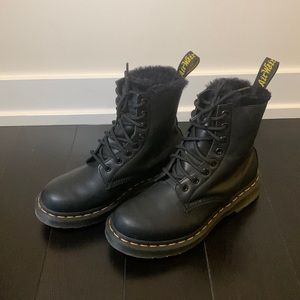 Dr. Martens Serena Faux Fur Lined Lace Up Boots